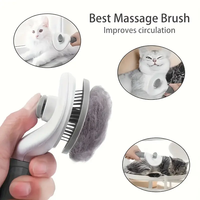 Hiphoppet Fabricant OEM & ODM Brosse de Toilettage pour Animaux, Brosse Carde Auto-Nettoyante pour Chiens et Chats, Élimine les Poils Morts et les Nœuds