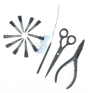 Pince d'extension de cheveux en acier inoxydable de haute qualité Kit d'outils d'extension de cheveux de haute qualité pour cheveux avec logo personnalisé - Product Image 1