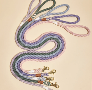 สายจูงสุนัขแบบทำมือเชือกคอตตอนสีอุปกรณ์เสริมสำหรับสัตว์เลี้ยง - Product Image 3