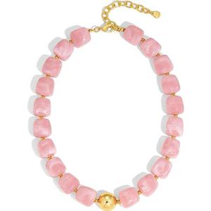 Hot-selling multi-color Resin <b>Beaded</b> <b>Necklaces</b> fashionable and versatile women's choker <b>necklace</b> - Product Image 3