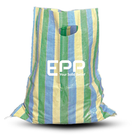 Gran oferta, bolsa tejida de polipropileno PP impresa personalizada, saco de compras de 5 kg, 10 kg, 25kg, sacos de PP de Vietnam con asas de corte en D