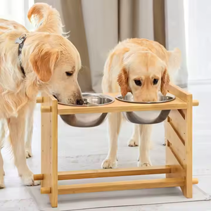 Wholesale Elevated Adjustable Raised Cat <b>Dog</b> <b>Bowl</b> <b>Stand</b> Pet <b>Bowls</b> by crescent crafts - Product Image 2