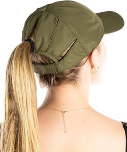 หมวกวิ่งของผู้หญิงพร้อมรูหางม้าปรับได้และหมวกตาข่ายทรงสูงระบายอากาศพร้อมตะขอและห่วง - Product Image 1