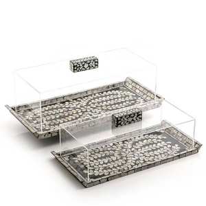 Bandeja DE SERVICIO DE Ramadán con incrustaciones de madreperla acrílica de alta calidad para decoración, panadería, variedad de diseños, platos, Bandejas para servir - Product Image 1
