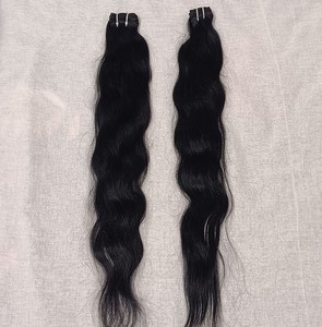 Wholesale Long Wave Indian Remy Hair <b>Extensions</b> Manufactured Weaving Human Hair <b>Extensions</b> - Product Image 2