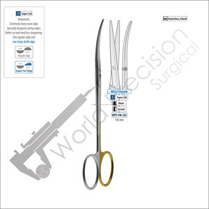 Tijeras Quirúrgicas Metzenbaum de Acero Inoxidable, Instrumentos Quirúrgicos de Precisión, Juego de Instrumentos - Product Image 3