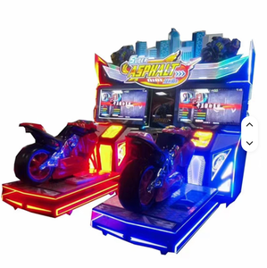 Machine d'arcade de course automobile avec simulation de conduite, 2 joueurs, construction en plastique, alimentation électrique - Product Image 3