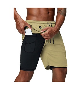 Men Gym Running Sports Wear Custom MMA <b>Shorts</b> Custom Logo Printing Embroidery Spandex Polyester High Quality Pants Blank Color - Product Image 1