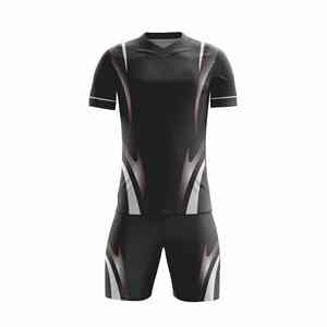Maillot de football grande taille, maillot de football respirant, rayures noires, OEM, unisexe, vente en gros, prix bas, maillot de football, maillot de football - Product Image 3