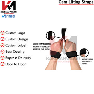 Correas de Levantamiento de Pesas con Acolchado de Neopreno, Correas de Soporte para Muñecas, Entrenamiento de Fuerza en Gimnasio, Soporte Duradero para Muñecas, Hombres y Mujeres - Product Image 4