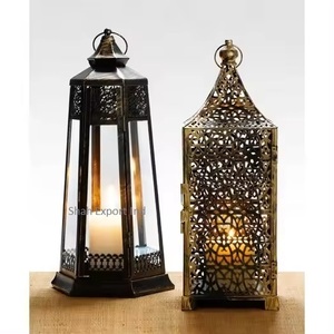 Good Quality Metal <b>Lantern</b> Vintage Style Black Finished for Wedding & Home Tabletop Decor Hanging Candle <b>Lantern</b> - Product Image 2