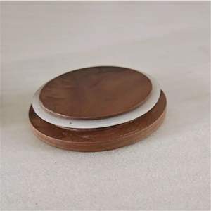 VIET FARGIMEX Couvercles en bois avec logo personnalisé écologique pour bougies Tasses Bocaux ronds avec joint en silicone Plusieurs tailles - Product Image 2