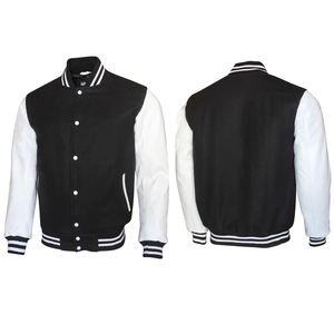 9 onces, 65/35 anneau filé coton peigné/poly polaire chenille brodé varsity jacket - Product Image 4