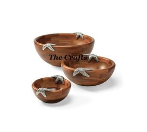 การออกแบบที่ดีมากชุดชามเสิร์ฟสามขนาดที่แตกต่างกันสำหรับโรงแรมและที่บ้านเครื่องใช้บนโต๊ะอาหารชามช็อคโกแลตจำนวนมาก - Product Image 1