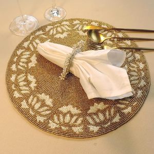 ที่รองจานปักลูกปัดแก้วสไตล์คลาสสิกสำหรับตกแต่งห้องครัวหรือตกแต่งบ้านราคามาก - Product Image 3