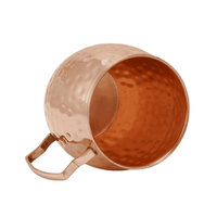Mug en Cuivre Pur à 100% Écologique Fait Main Design Élégant Vaisselle Métallique de Haute Qualité avec Paille pour la Maison, le Bureau et l'École