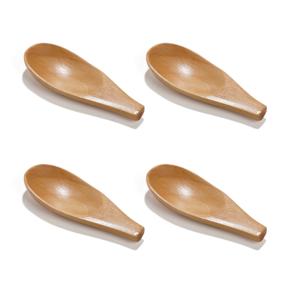 Ensemble de 2 cuillères de service en bois de manguier rouge et blanc Ensemble de 2 serveuses à salade en bois Ensemble de 2 KETCHENWAR UNIQUE FAIT À LA MAIN - Product Image 6