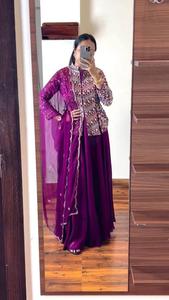 Kunj ชุดเดรสปักลายซาลวาร์คาเมซมุสลิมอิสลามสำหรับผู้หญิงที่น่าตื่นตาตื่นใจการสร้างของ kunj-หมายเลขแฟนซี - Product Image 4