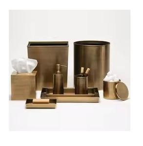 Ensembles de salle de bain classique en métal fini or pour maison et hôtel ensembles de salle de bain fantaisie en métal design - Product Image 4