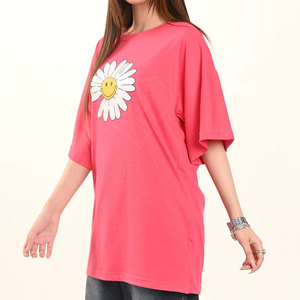 T-shirts en twill à col rond pour femmes, coupe classique, de haute qualité, écologiques, respirants, séchage rapide, vêtements décontractés, fabriqués en 100% coton, été - Product Image 2