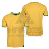 T-shirt pria pakaian kasual lengan pendek antilembap desain baru 2025 kaus polos pria harga rendah