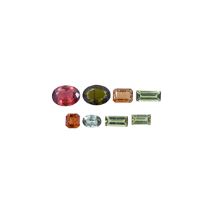 Lote de 8 piezas de piedras preciosas sueltas de turmalina múltiple Natural de 5x5mm a 10x8mm, lote de forma mixta de 10CTS, piedra para hacer joyas - Product Image 5