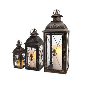 Linterna de vela de metal con marco de vidrio Ideal para mesa Balcón Patio Celebración de bodas Iluminación de eventos y acento de ambiente - Product Image 3