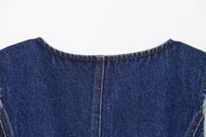 Chaleco Vaquero Sin Mangas de Diseño Nuevo y Moderno, Unisex, para Hombre y Mujer, Chaleco Vaquero con Capucha para Mujer - Product Image 3