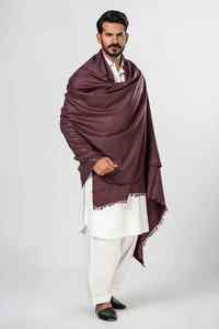 Men Premium Solid Wool <b>Shawl</b> Winter Soft Warm Breathable Traditional Elegant <b>Wrap</b> - Product Image 2