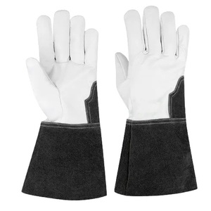 Guantes de soldadura TIG de cuero de cabra de grano completo, puño largo, alta calidad, ecológicos, transpirables, para uso en exteriores, suaves y duraderos, 15 cm - Product Image 6