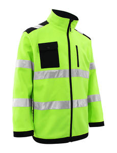 Veste de pluie de sécurité haute visibilité de classe 3 avec logo personnalisé, réfléchissante, imperméable, en polyester, vêtements de travail, poches, OEM, XXXL - Product Image 2