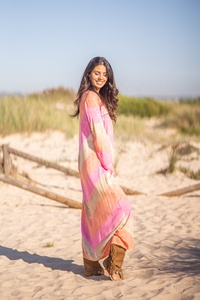 คอลเล็กชั่นชุดผ้าบาติกย้อมสีอินเดียชุด2024สไตล์อิบิซ่าคอลเลคชั่นใหม่ฤดูร้อน - Product Image 3