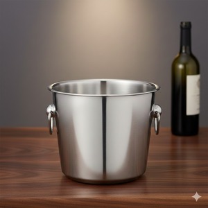 ถังน้ำแข็งสแตนเลสอเนกประสงค์ ขัดเงาโครเมียม ความจุ 3 ลิตร ปลอดภัยสำหรับอาหาร เป็นมิตรกับสิ่งแวดล้อม เหมาะสำหรับงานปาร์ตี้ - Product Image 1