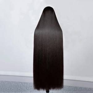 Perruque sans colle en cheveux brésiliens Remy, style lisse, avec closure en soie, densité 150%, meilleur prix du marché pour femmes - Product Image 4