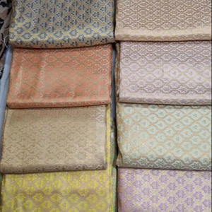 Art Silk Brocade Jacquard Fabric with Floral Weave for Blouses Dresses Traditional Outfits <b>Curtains</b> and Upholstery - Product Image 3