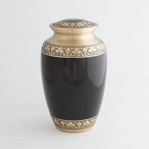 Black Gold Aluminium Cremation Urns Bottom <b>Top</b> Engraving <b>Spark</b> Effect For Human Ashes Durable Metal Fireworks Firecrackers Urns - Product Image 1
