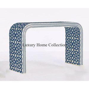 Mesa auxiliar decorativa de Metal con forma de rectángulo y mesa de consola, Material de acero inoxidable de Color dorado, suministros para muebles de tamaño largo - Product Image 5