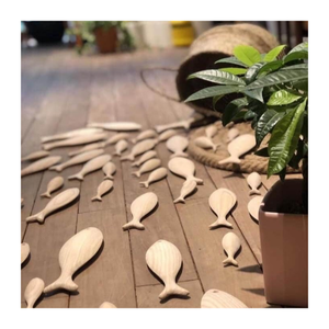 Handcrafted <b>Wooden</b> Fish Decoration Brings Warmth and Nature into Your Room - Product Image 1