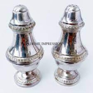 Molinillo de sal y pimienta de aluminio fundido de diseñador Vintage pulido con espejo brillante acabado en Color plateado, accesorios de utensilios de cocina - Product Image 1