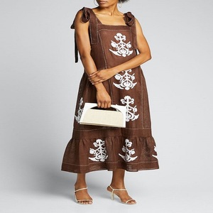 Vêtements pour femmes, robe chemise longue en lin et coton, robes décontractées pour femmes, vente en ligne - Product Image 2