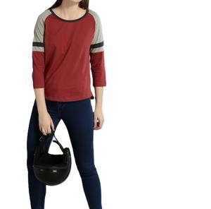 OEM Service Custom Printed Casual Wear Women T Shirts With <b>Shorts</b> Sleeves Private Label <b>Ladies</b> In Low Price <b>Long</b> Sleeve - Product Image 3