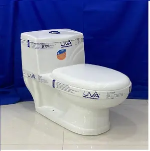 Sanitary Ware Banheiro Set One Piece Cheap WC Toilet Preços Venda Capa Branco Assento Cerâmico Layer Time Packing Padrão Gráfico GUA