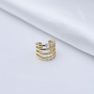Pendientes de Cartílago con Piedras CZ de Diseño Moderno, Hechos a Mano en Turquía, Venta al por Mayor, Plata de Ley 925, Joyería Fina - Product Image 2