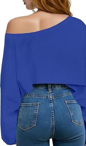 Sweat-shirt à manches longues pour femmes, au look moderne, confortable et élégant pour des vêtements de mode à la mode - Product Image 3