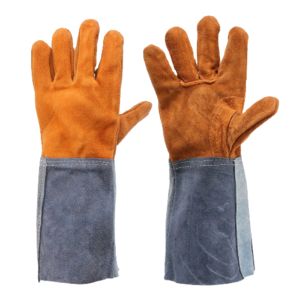Gants de sécurité en cuir de vachette fendu de la meilleure qualité Texture lisse Résistant à la chaleur et au feu Protection élevée pour les travaux industriels - Product Image 1