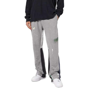 2025 hommes de haute qualité personnalisé décontracté évasé survêtement pantalon ceinture élastique empilé Flare pantalons de survêtement hommes pantalons d'entraînement - Product Image 5