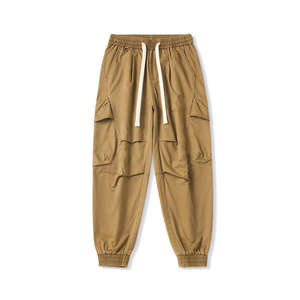 Pantalones Deportivos de Felpa para Hombre, Cintura Media Elástica, 100% Algodón, Ecológicos, de Secado Rápido, Holgados, con Logotipo Bordado, Ropa Casual - Product Image 3
