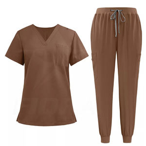 Wholesale Medical and Nurse Hospital Use Uniforms Women Sets <b>Jogger</b> Medical Spandex Nursing Scrub Short Sleeve Spa Uniform Set - Product Image 5