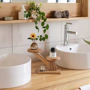 Soportes de plantas de Madera hechos a mano para uso en interiores Organizador de escritorio original con estante de exhibición Aplicación de jardín Decoración para el hogar Regalo - Product Image 4