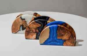 Porte-mouchoirs décoratif pour événements, vaisselle de fête de mariage, porte-papier, porte-serviettes en résine, porte-mouchoirs en bois unique et élégant - Product Image 2